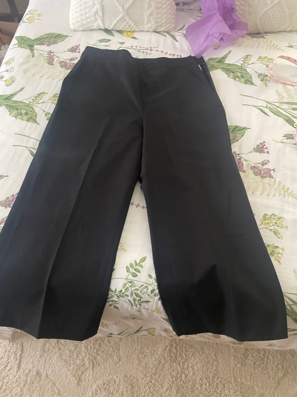 Brooks Brothers Black Wide Leg Pants size 12
